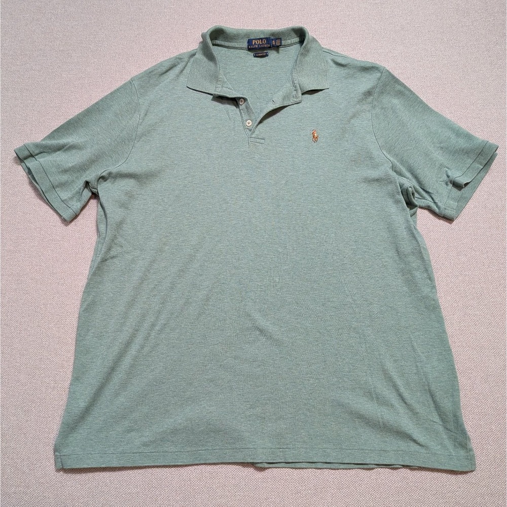 Polo Ralph Lauren Men's Sage Green XL Cotton Classic Fit Polo Shirt Pony